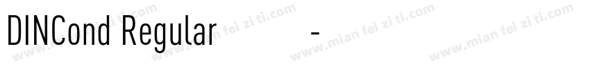 DINCond Regular 常规字体转换
